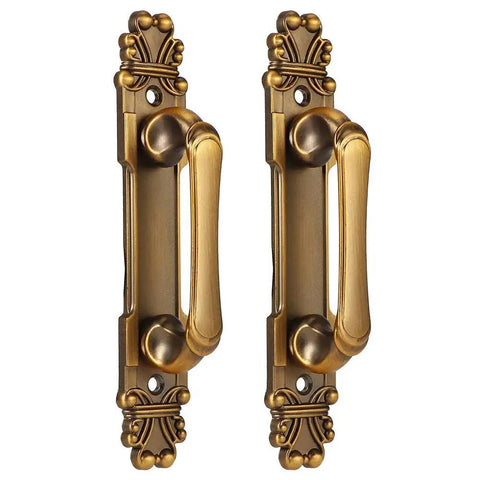 Antique European Style Two Pack Cabinet Door Pulls Set With Vintage Bronze Zinc Alloy Handles for cabinets and drawers