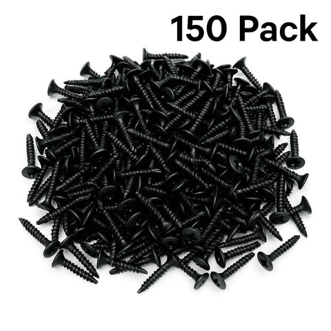 150 Count Pro Grade Heavy Duty Self Drilling Sheet Metal Screws With Phillips Modified Truss Head One Half Inch Long Black Phosphate Finish Self Tapping For Quick One Step Install On Metal Studs And Wire Lath