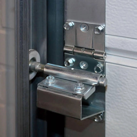 Installed Beefed-Up 1.8-Inch Steel Garage Door Rollers Set For 2-Inch Track Replacement, 7-Inch Long Stem, High-Load 10-Ball Bearings