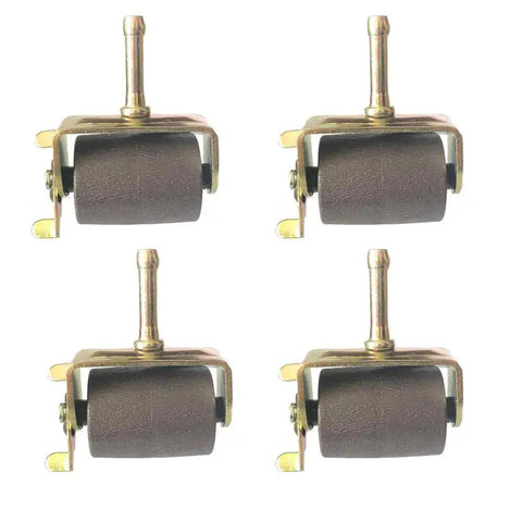 Heavy Duty Steel Stem Bed Frame Wheels Casters Rollers With Plastic Inserts Locking Set Of 6 Replacement close-up