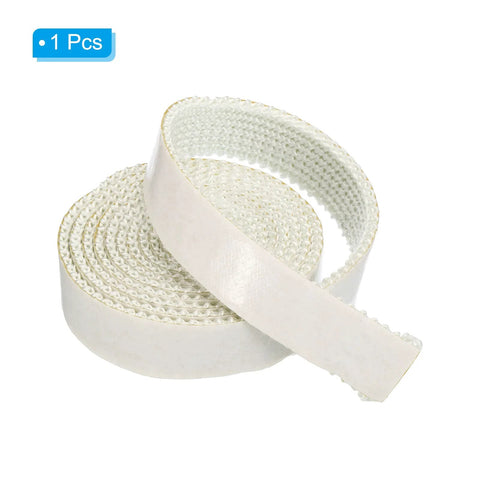 PATIKIL fiberglass flat wood stove gasket rope, white, self-adhesive, 3/4in x 1/8in x 73in for fireplace doors