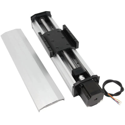 Two Hundred Millimeter Travel Fully Enclosed Dual Linear Stage Actuator With SFU1605 Ballscrew And Square Rails NEMA23 Stepper Motor