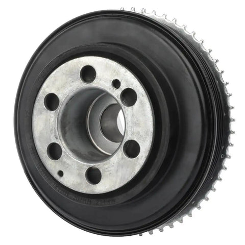 Close-up of Harmonic Balancer Crankshaft Pulley for Land Rover Discovery Sport 2015 to 2019 LR2 2013 to 2015 Range Rover Evoque 2012 to 2019