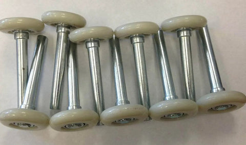 14 Pack 2 Inch Door Roller Set for Overhead Roll Up Garage Doors, includes heavy duty steel axles and sealed ball bearings.