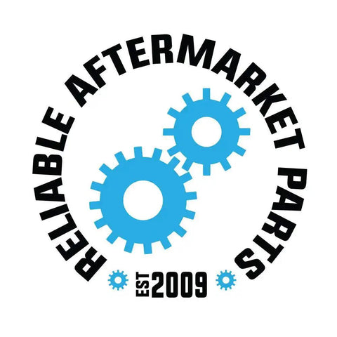 Logo featuring blue gears with text 'Reliable Aftermarket Parts Est 2009' encircling the design.
