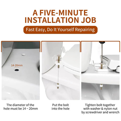 Installation process of 4 Pack Toilet Seat Bolts With Nuts And Washers For Quick Fix No Wiggle Replacement Fasteners Fits Kohler And Toto Toilet Seats By Syocsek Durable Steel Screws Set