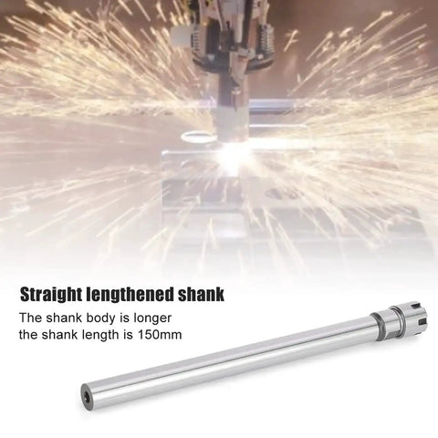 ER11M-150L Straight Shank Collet Chuck Holder For CNC Milling And Lathe Work 150mm long shank under sparks backdrop