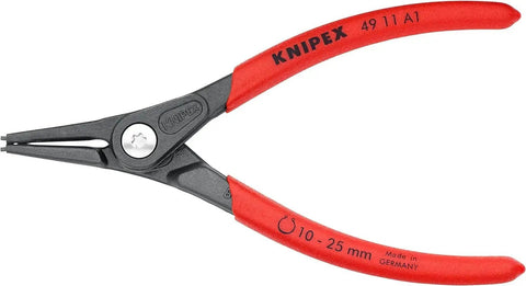 KNIPEX External Precision Snap Ring Pliers Heavy Duty Tool With Non Slip Plastic Coated Handles Straight Tips DIN 5254 A