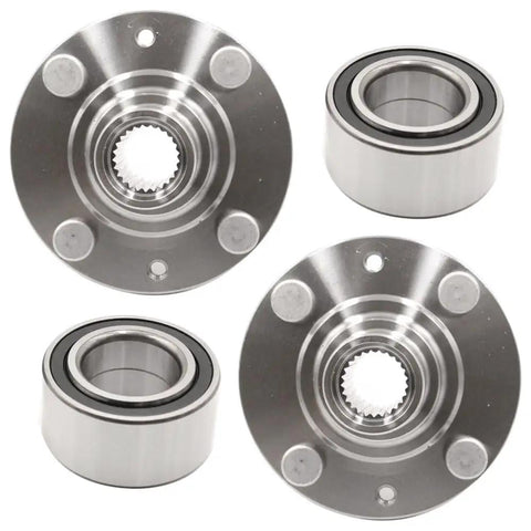 Wheel Hub And Bearing Front Set 2X For Mitsubishi Lancer 2.0L 2002 2003 2004 2005 2006 Front Left And Right Replacement Assembly