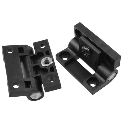 Adjustable Torque Plastic Hinge Pair 43mm x 36mm Black With 4 Countersunk Holes Includes Mounting Screws E6-10-301-20 Series