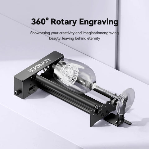 Ultimate Y Axis Rotary Roller For Laser Engravers With Bracket 360 Degree Spin So You Can Effortlessly Engrave Cylindrical Objects
