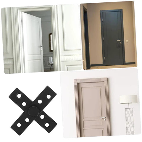 Hidden Door Pivot Hinges 2Pcs Rotating Stainless Steel Concealed Hardware for cabinets and secret bookcases
