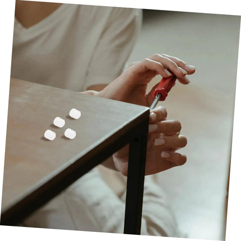 Person installing 200 Piece Heavy Duty Hinge Dowels Set For Stable Cabinet Doors And Bathroom Furniture Quick Install Nylon Dowels.