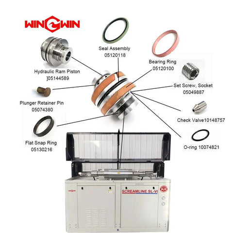 Seal Head 72110961 Waterjet Check Valve Main Body Spare Parts For Water Jet Cutting Machine with components diagram