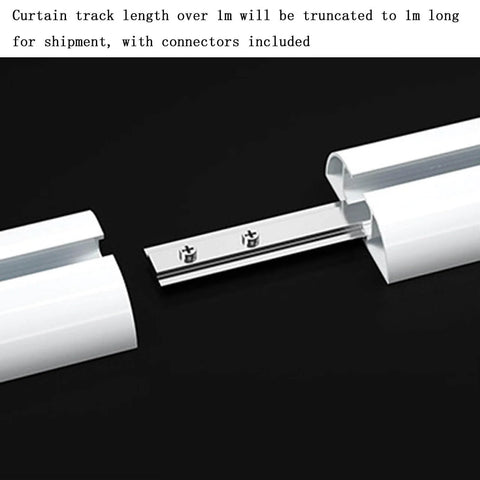 Ultra Thin Ceiling Mount Curtain Track System With Adjustable Length From 1.6 ft To 19.7 ft Sliding Room Divider Rail close-up