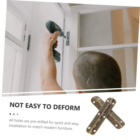 Person installing Heavy Duty Piano Hinge Set 20 Pcs For Furniture And Cabinets 180 Degree Ultra Thin High Load Capacity LIFKOME on a door