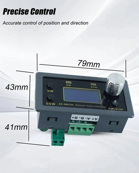 All In One Plug And Play Stepper Motor Driver Controller For Nema 17 23 34 Motors And 42 57 86 Size Steppers, dimensions shown