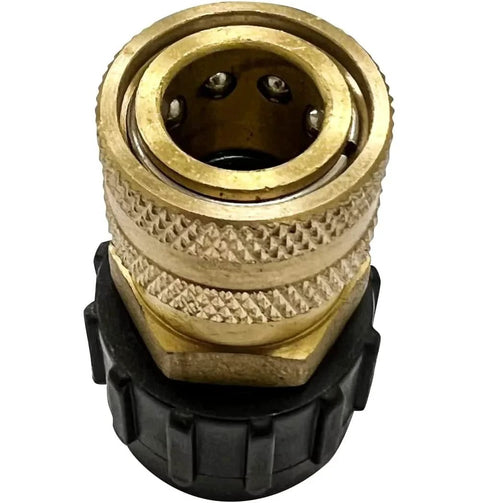 Replacement QC Socket For Pressure Washer Pumps Up To 4500 PSI Brass M22 Female Gold Heavy Duty Replacement Part.