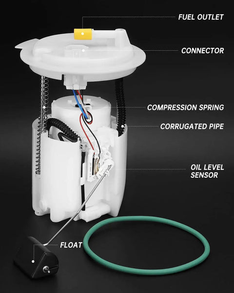 Drop In Electric Fuel Pump Module Assembly For Dodge Avenger, Chrysler 200, And Sebring With 2.4L, 2.7L And 3.5L V6 Engines, OE Style Replacement E7210M