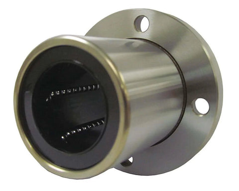 1 1/2 Inch Ball Bushings Round Flange Linear Motion Bearings With Resin Retainer And Dual Seals For High Precision Bore