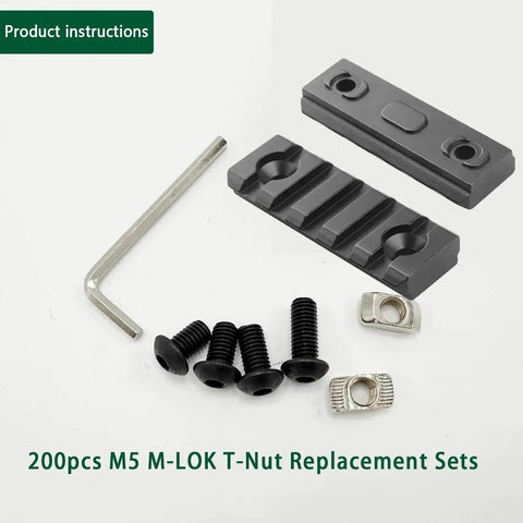 M5 T Nut Screws Kit For 2020 2040 2080 Extrusion With 120 Screws And 120 TNuts with L-shaped tool and black screws