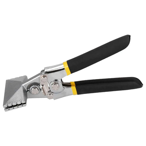 3 Inch Sheet Metal Hand Seamer With Straight Jaw Bender Tool, durable chrome vanadium steel, black handle, side view