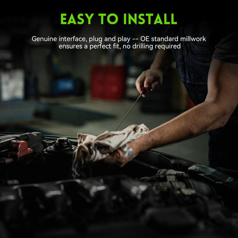 Mechanic installing Plug And Play Alternator Replacement For Honda Accord 2003 To 2007 2.4L, Civic 2006 To 2011 2.0L in engine bay