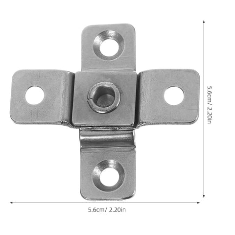 Front view of 2 Pack Adjustable Torque Stainless Steel Damping Hinges For Cabinets And Doors Heavy Duty Friction Pivot with dimensions