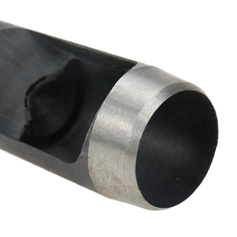 25mm Round Hollow Punch Set Leather Craft Punch Tool For Watch Bands Belts Canvas Paper Plastics Built Tough With Hardened Carbon Steel Cutter For Multi Layer Materials And Easy Low Effort Cuts close-up