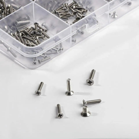 Massive 1190 Piece Micro Screw Kit with M1.4 M1.7 M2 M2.5 Countersunk Phillips Screws for Glasses Watches Laptops Electronics Repair