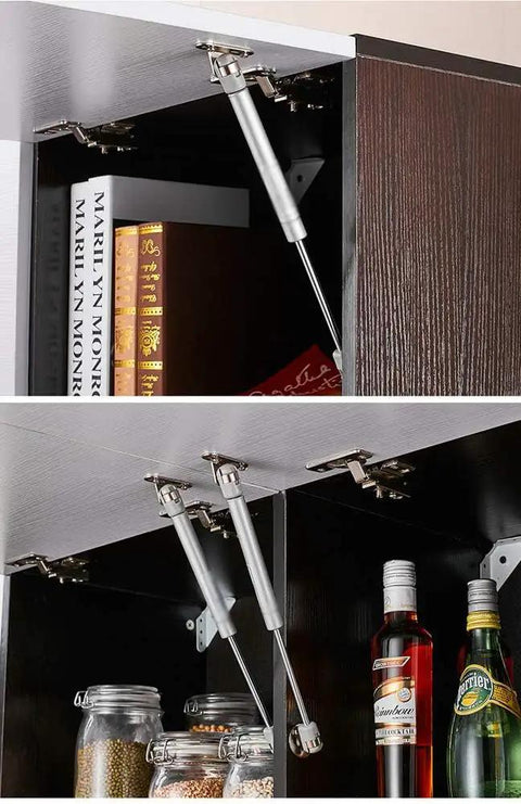 Soft Close Cabinet Hinges With Gas Spring Lid Support For Kitchen Cabinets Hydraulic Lift Set Of 2 installed for easy use