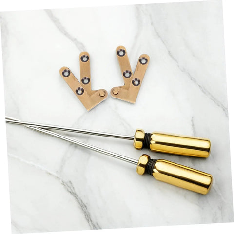 Heavy Duty Hidden Door Pivot Hinges For Concealed Rotating Doors Bronze Finish Adjustable Up Shaft Two Pack Veemoon, shown with tools.