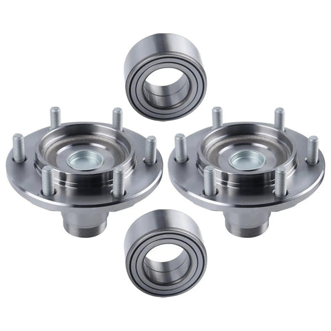 Front Wheel Hub Bearing Kit Pair For Toyota 4Runner 1996-2001, Sequoia 2001-2007, Tundra 2000-2006, Tacoma 1999-2004 2WD Only Replace Parts WH5170112W NT517011710571 NT517011 710571 set