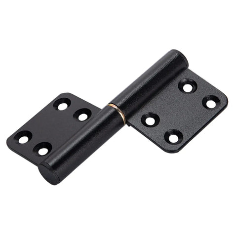 Six Pack 4 Inch Lift Off Flag Hinges Black Anodized Aluminum Removable Door Hinges With Lubricated Pins Screws Not Included RoHS Compliant