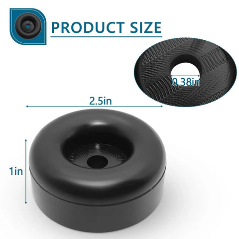 Heavy Duty 2.5 Inch Round Rubber Bumpers With Screw Kit For Trailer Ramp Doors Durable Bump Stops Product Dimensions