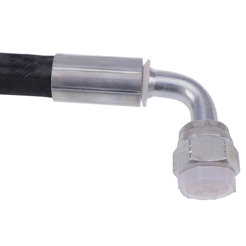 JZGRDN AW29374 hydraulic hose with 90-degree aluminum elbow and threaded connector