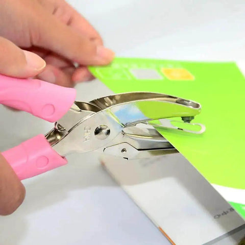 Go To Handheld Metal Hole Puncher For DIY Crafts Eight Sheet Capacity One And A Half To Six mm Hole Size Paper Punch with padded handle