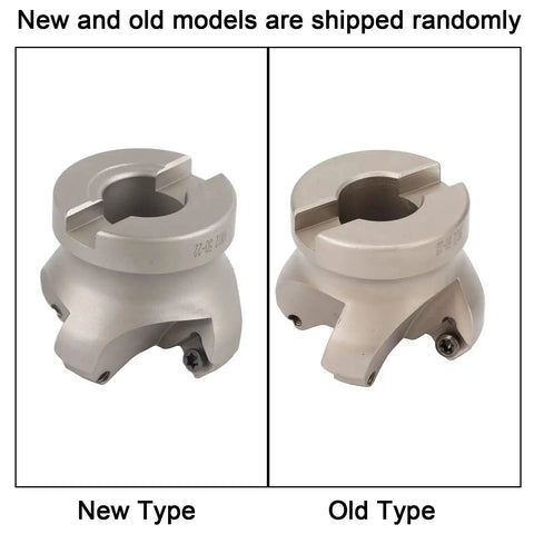 New and old models of Face Mill CNC Milling Cutter Pro Grade With 4 Flutes Spiral Offset Design For SEKT1204 shown.