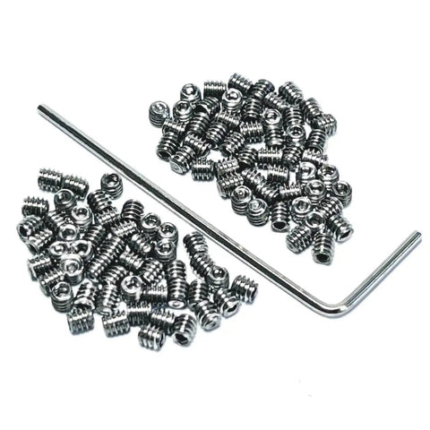 Beefy 100 Pack M2 X 2mm Set Screws Stainless Steel 304 Hex Socket Allen Head With 0.9mm Allen Wrench Included Durable High Temperature Rust Resistant For CNC Machining Robotics Machinery And DIY Projects