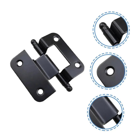 Heavy Duty Cabinet Door Hinges Set Of 10 For Replacement Durable Iron Construction with Smooth Surface and Self Closing Embedded Design