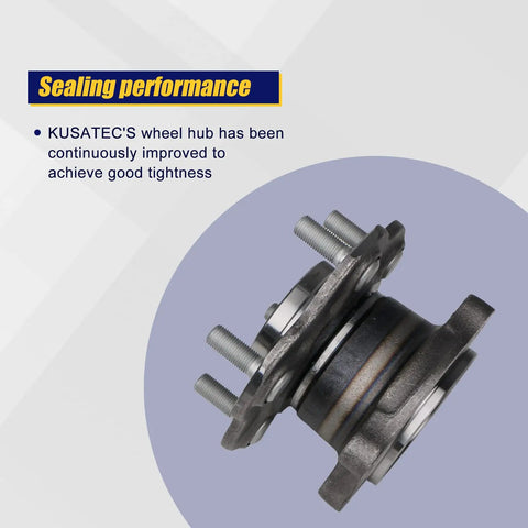 Side view of Beefed Up Rear Wheel Bearing And Hub Assembly 2 Pack For Nissan Altima 2002 2006 Quest 2004 2009 Maxima 2004 2008 5 Lug With ABS System Replacement Direct Fit showing sealing performance feature.