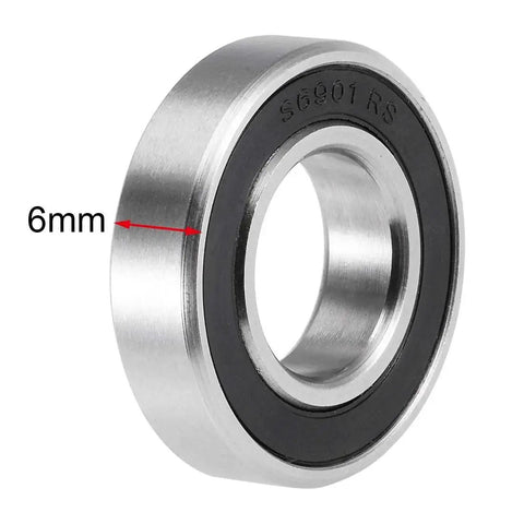 Deep Groove Ball Bearing S6901 2RS Double Sealed 12mm x 24mm x 6mm 440C stainless steel side view