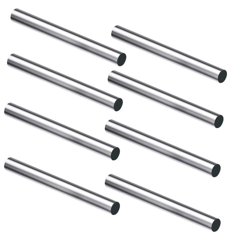 Heavy Duty Bearing Steel Dowel Pins Set, 12.5mm Long By 2mm Diameter, silver tone cylindrical pins on white background, 100-piece set