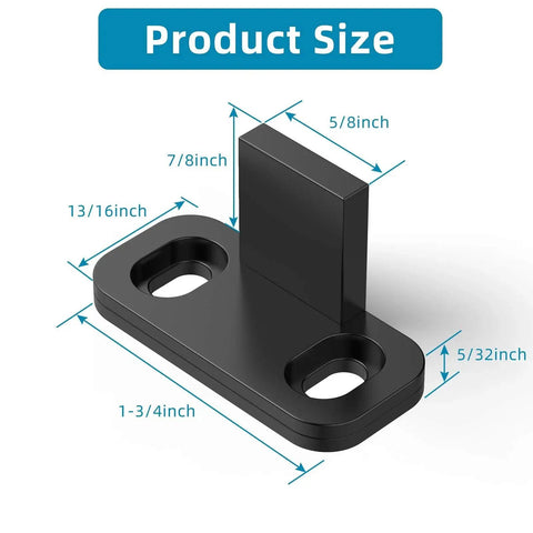 Size dimensions of Eight Piece Barn Door Floor Guides Set For Sliding Doors Bottom Mount Floor Track And Closet Hardware Plastic Wall Mounted Guides