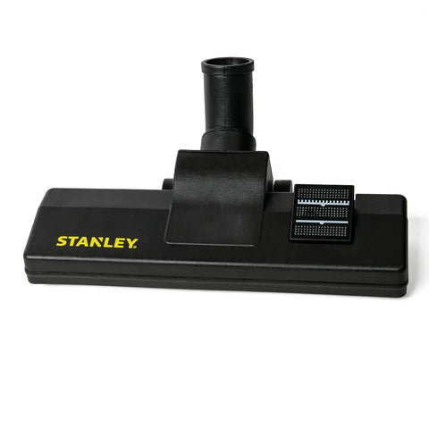 Universal Floor Brush For Wet And Dry Vacuums With A 1-1/4 Inch Hose, heavy duty tool, black, showing Stanley logo