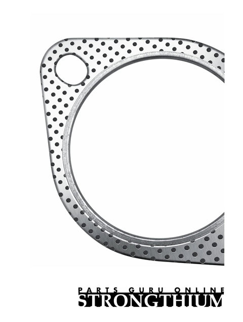Strongthium 3-inch exhaust gasket for muffler flange, metal high-temperature, 2-bolt design