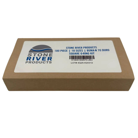 Square O Ring Kit With 180 Pieces In 18 Sizes Buna N Nitrile 70 Durometer Square Profile Seals All In One Assortment box