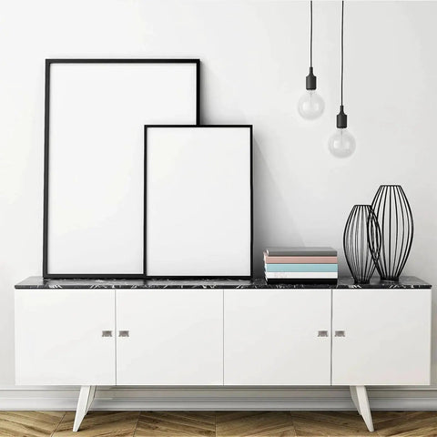 White cabinet with 4 Pack Nickel Pocket Door Handles Flush Ring Pulls Hidden Furniture Handles For Cabinets, Closets And Drawers