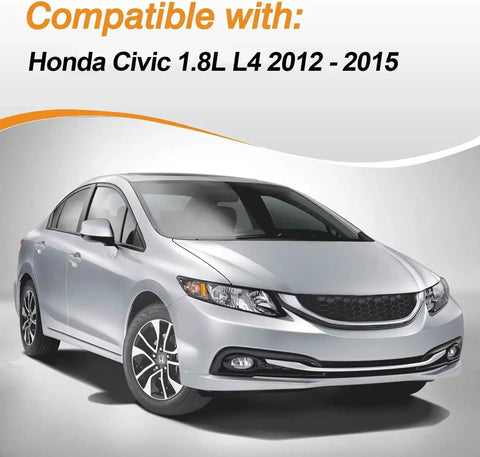 Silver Honda Civic 1.8L L4 2012-2015 compatible with Honda Civic 1.8L Beefed Up Engine Mount Set For 2012 2013 2014 2015