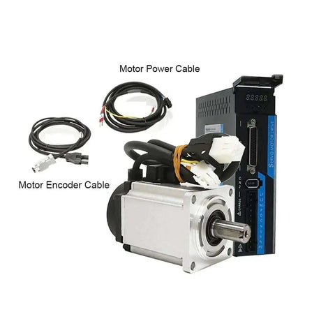 220V AC Servo Starter Kit With 1.8KW Brake, 80 110 130mm Flange Industrial Servo Motors, motor cables, encoder for automation